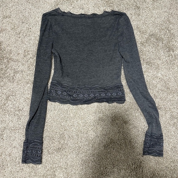 Urban outfitters gray lace crop top - Picture 7 of 7